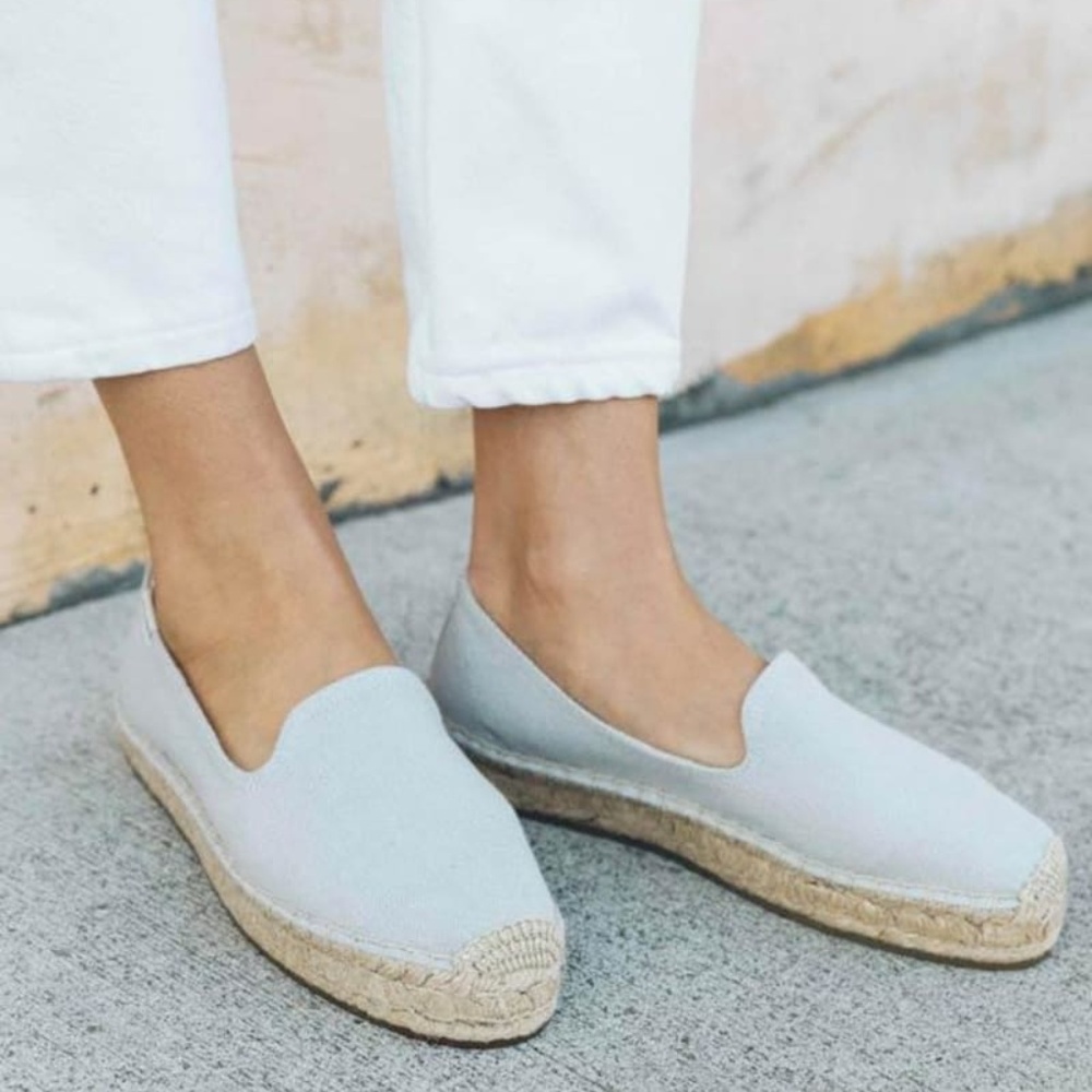 Canvas Platform Smoking Slipper